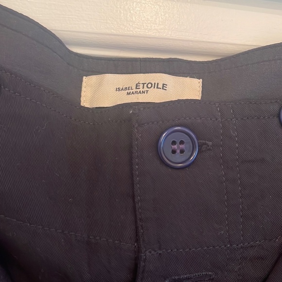 Isabel Marant Etoile Siflink Belted Lyocell-blend Shorts In Blue - Picture 4 of 5